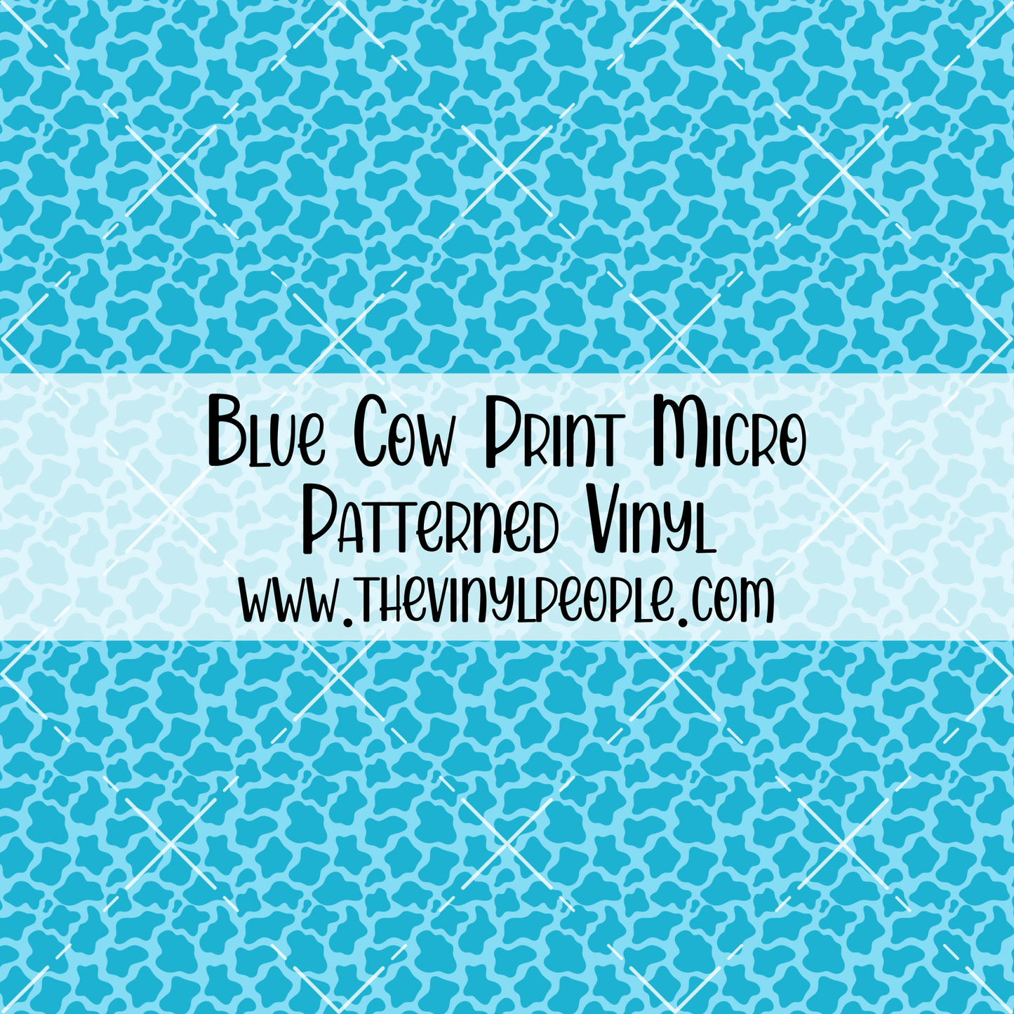 Blue Cow Print Patterned Vinyl