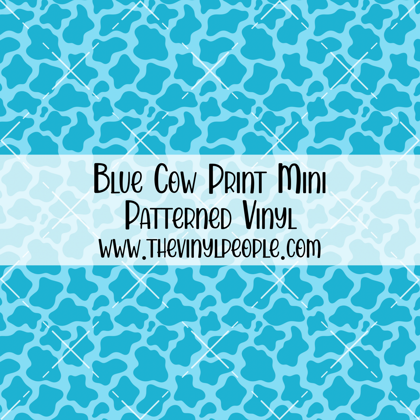 Blue Cow Print Patterned Vinyl