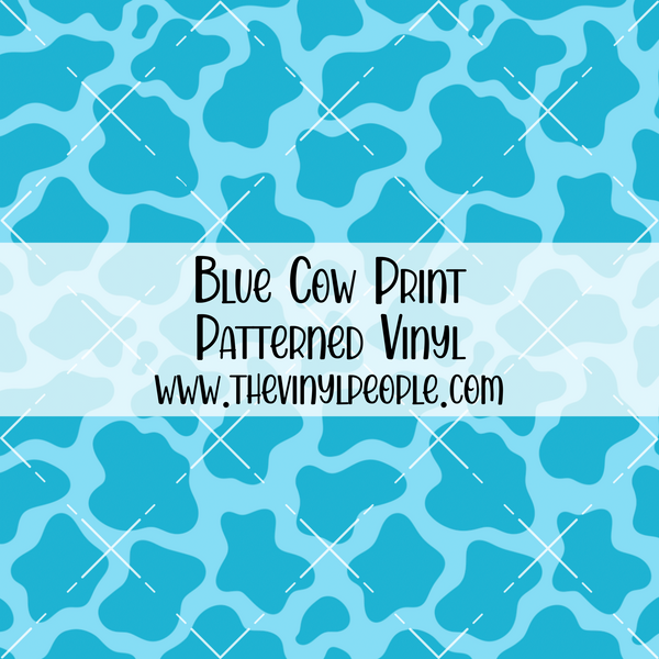 Blue Cow Print Patterned Vinyl