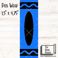 Blue Crayon Pen Wrap