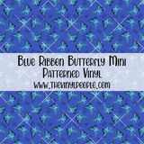 Blue Ribbon Butterfly Patterned Vinyl