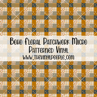 Boho Floral Patchwork Patterned Vinyl