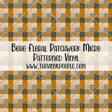 Boho Floral Patchwork Patterned Vinyl