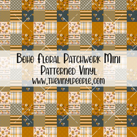 Boho Floral Patchwork Patterned Vinyl