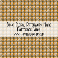 Boho Floral Patchwork Patterned Vinyl