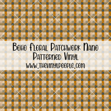 Boho Floral Patchwork Patterned Vinyl