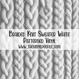Braided Knit Sweater White Patterned Vinyl