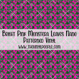 Bright Pink Monstera Leaves Patterned Vinyl