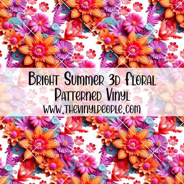 Bright Summer 3D Floral Patterned Vinyl