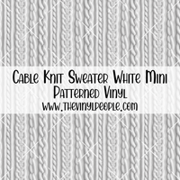 Cable Knit Sweater White Patterned Vinyl