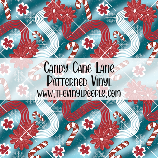 Candy Cane Lane Patterned Vinyl