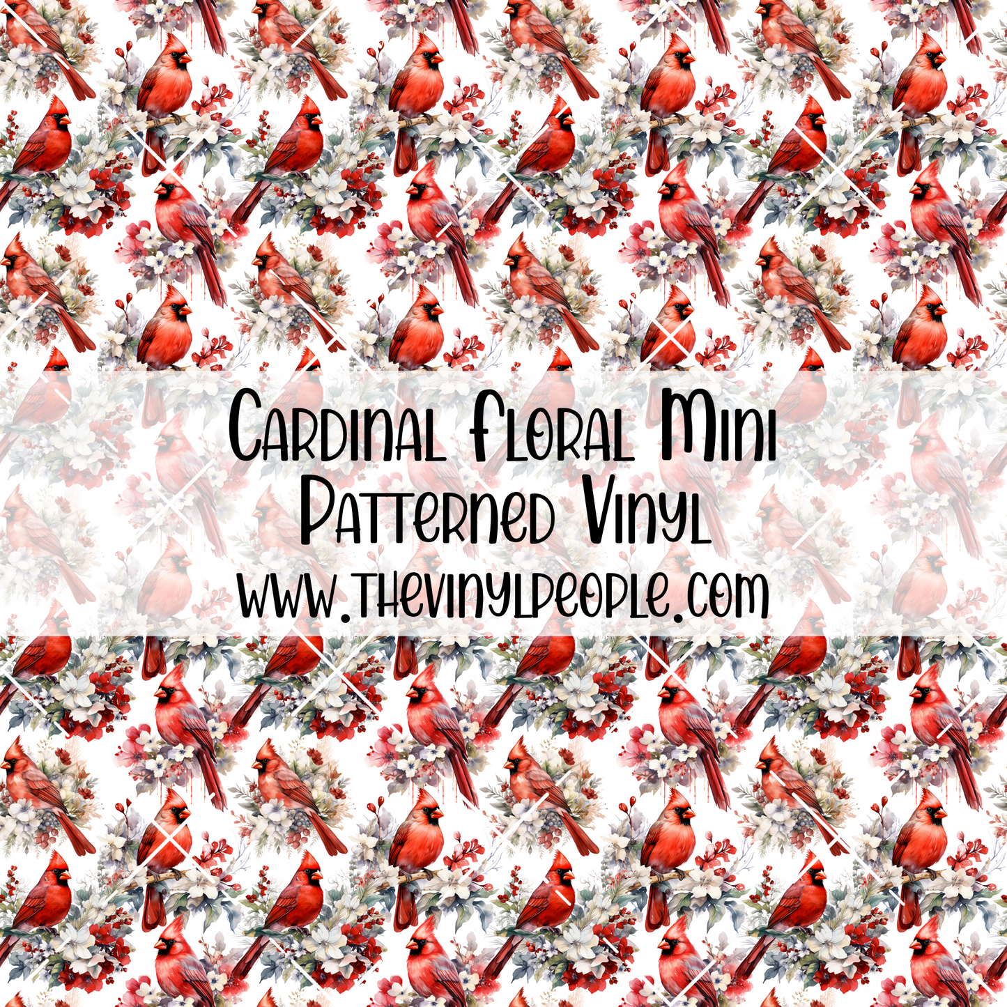 Cardinal Floral Patterned Vinyl