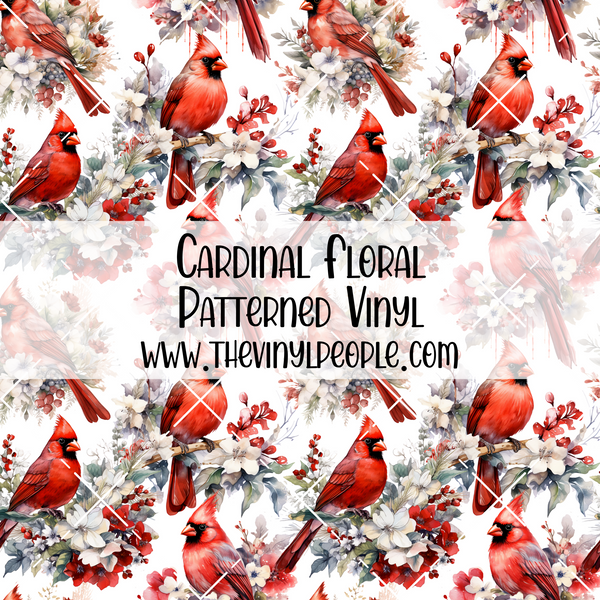 Cardinal Floral Patterned Vinyl