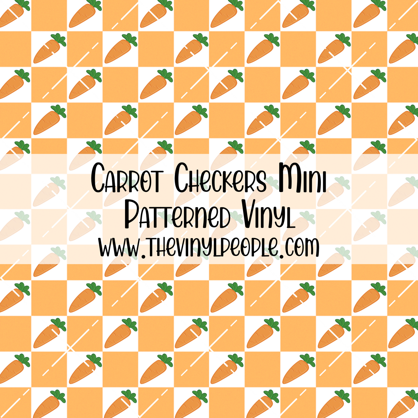 Carrot Checkers Patterned Vinyl