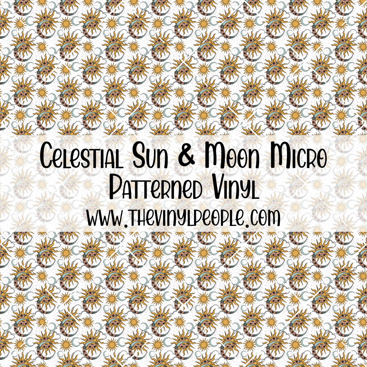 Celestial Sun & Moon Patterned Vinyl