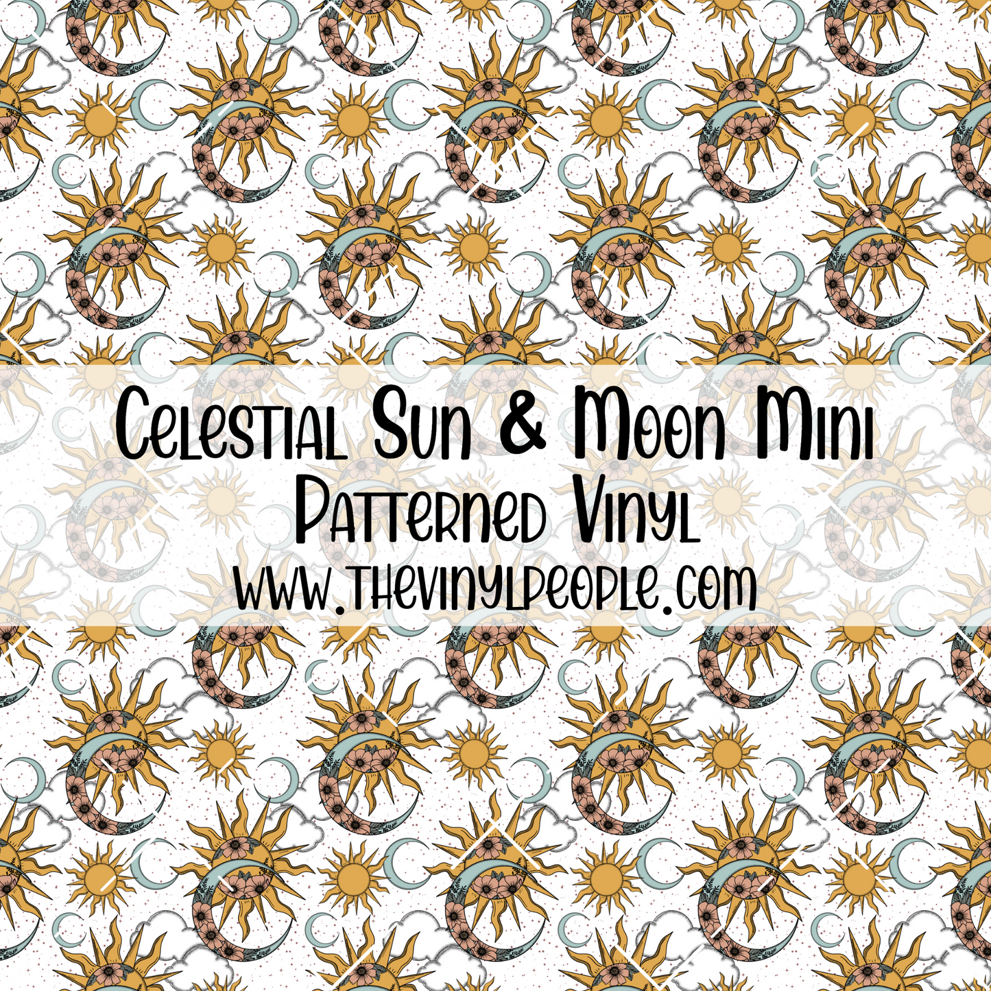 Celestial Sun & Moon Patterned Vinyl