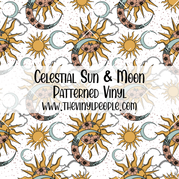Celestial Sun & Moon Patterned Vinyl