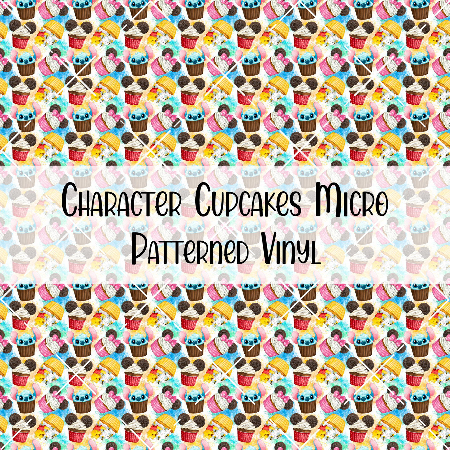 Character Cupcakes Patterned Vinyl