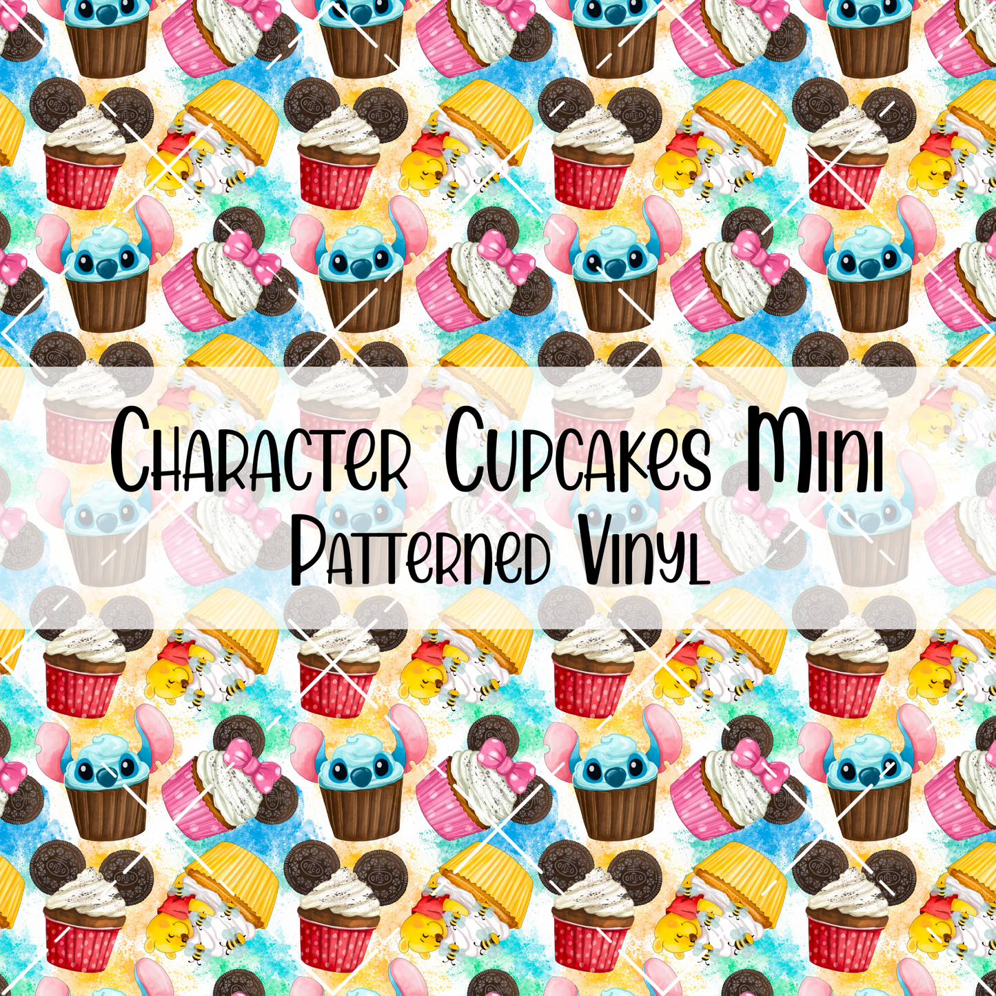 Character Cupcakes Patterned Vinyl