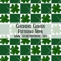 Checkered Clovers Patterned Vinyl
