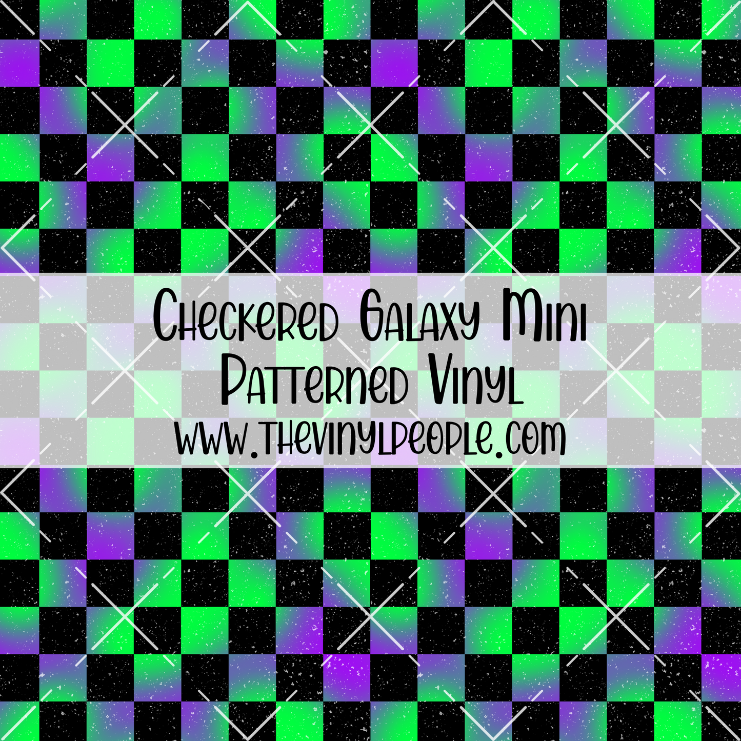 Checkered Galaxy Patterned Vinyl