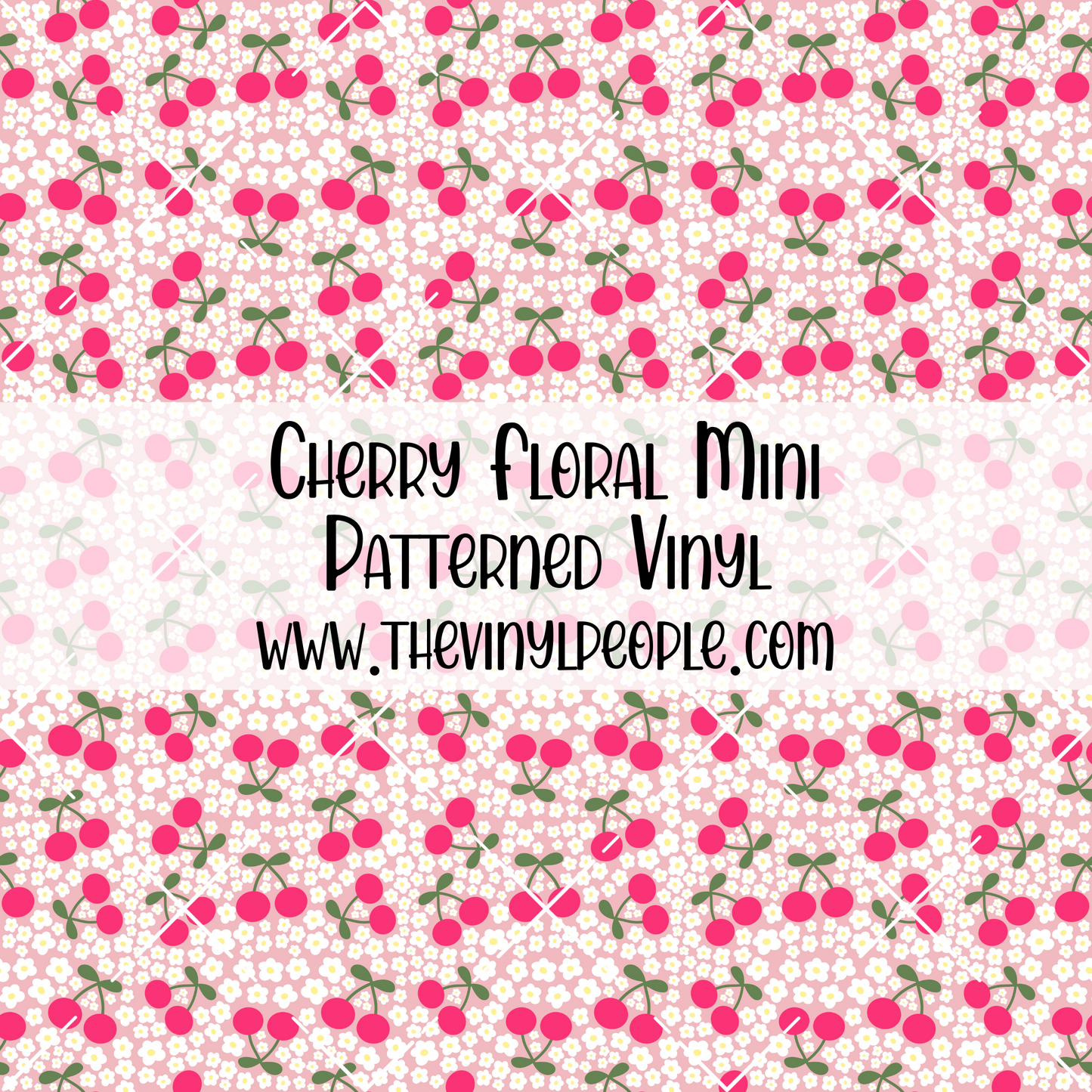 Cherry Floral Patterned Vinyl