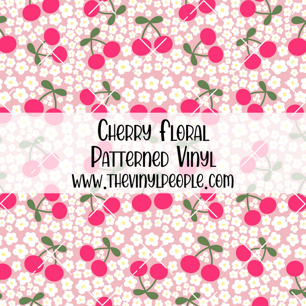 Cherry Floral Patterned Vinyl