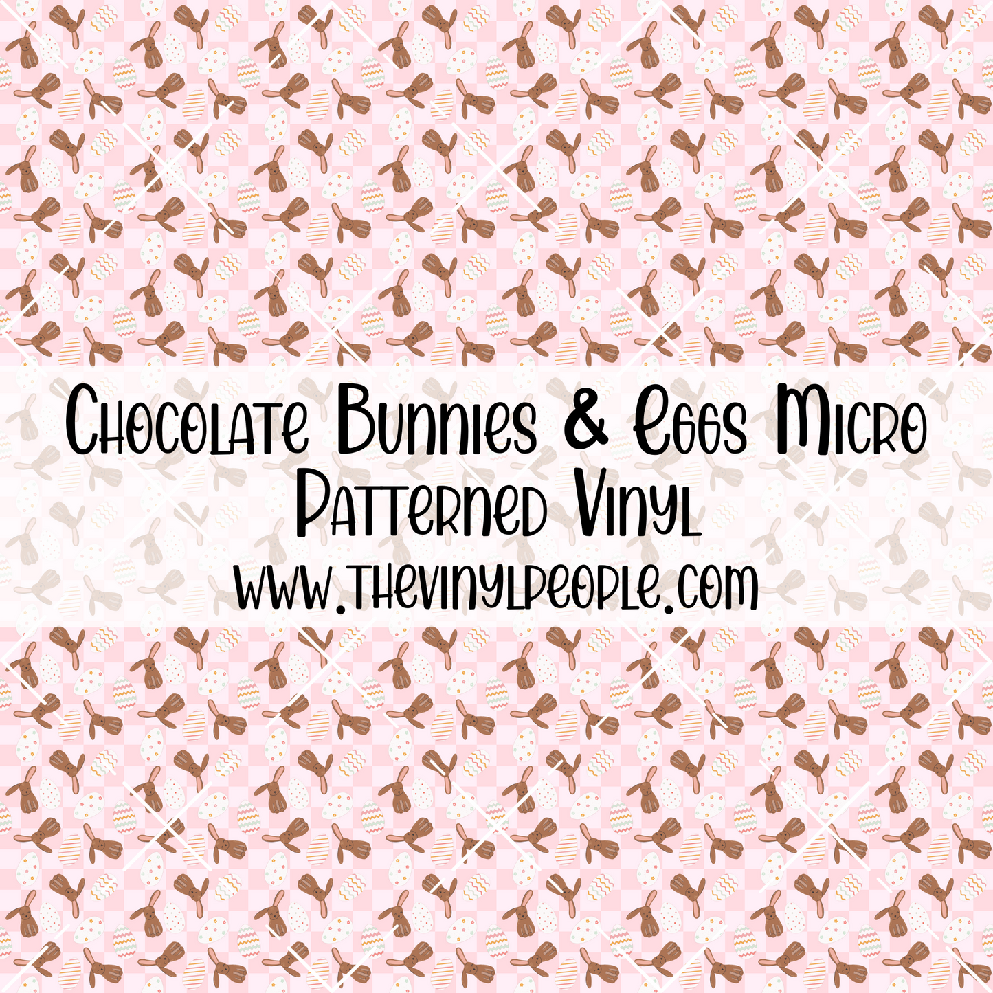 Chocolate Bunnies & Eggs Patterned Vinyl