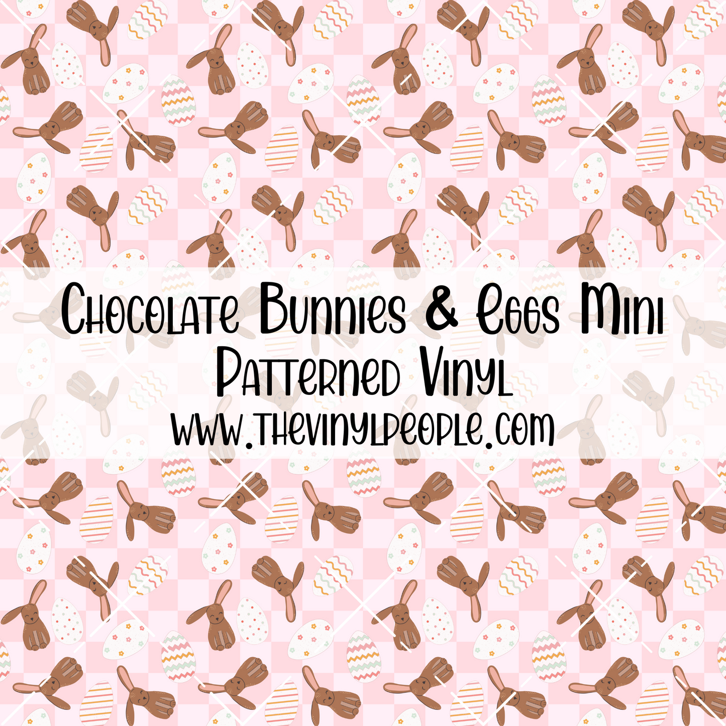 Chocolate Bunnies & Eggs Patterned Vinyl