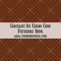 Chocolate Ice Cream Cone Patterned Vinyl