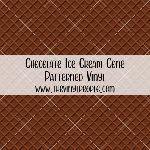 Chocolate Ice Cream Cone Patterned Vinyl