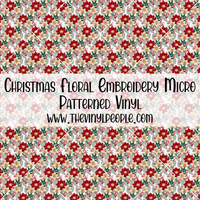 Christmas Floral Embroidery Patterned Vinyl