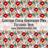 Christmas Floral Embroidery Patterned Vinyl