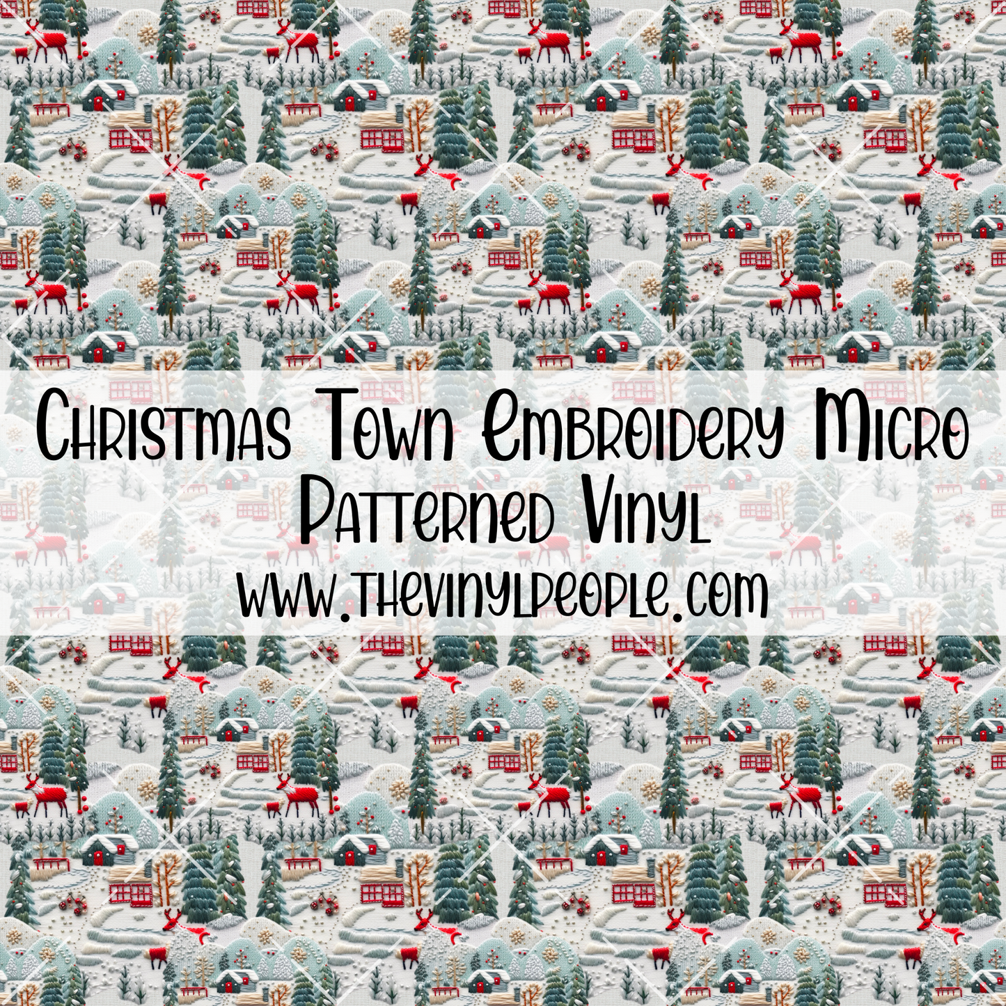 Christmas Town Embroidery Patterned Vinyl