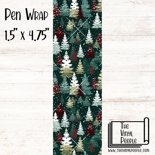 Christmas Tree Forest Pen Wrap