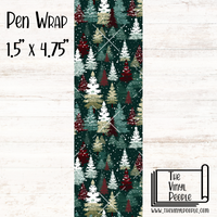 Christmas Tree Forest Pen Wrap