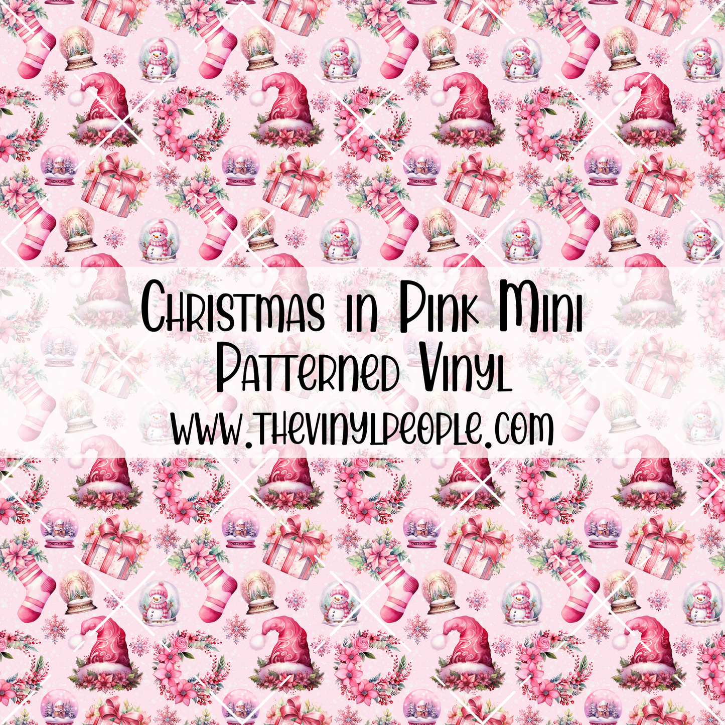 Christmas in Pink Patterned Vinyl