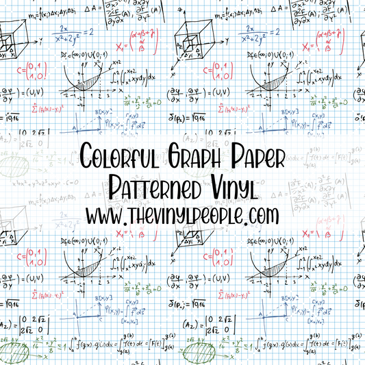 Colorful Graph Paper Patterned Vinyl