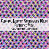 Colorful Leopard Sunflowers Patterned Vinyl