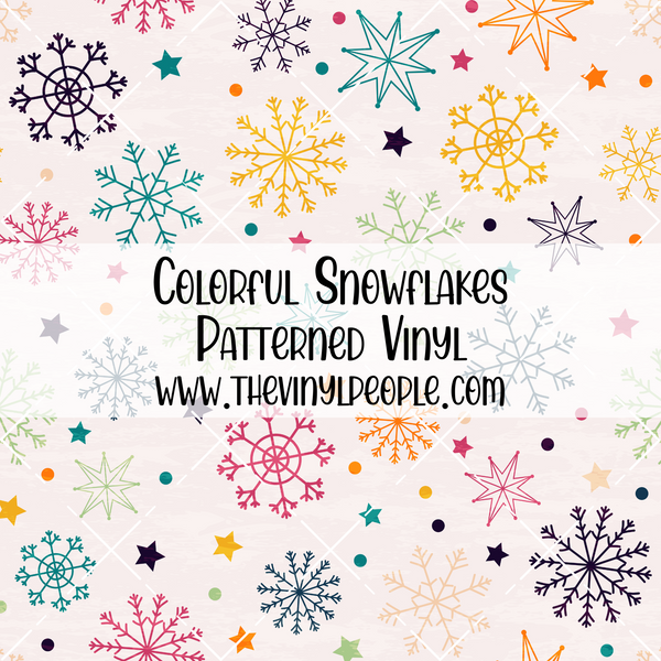 Colorful Snowflakes Patterned Vinyl