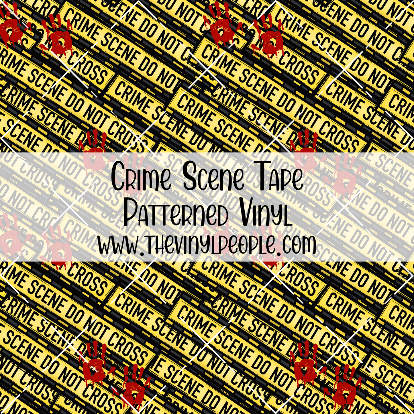 Crime Scene Tape Patterned Vinyl