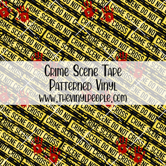 Crime Scene Tape Patterned Vinyl