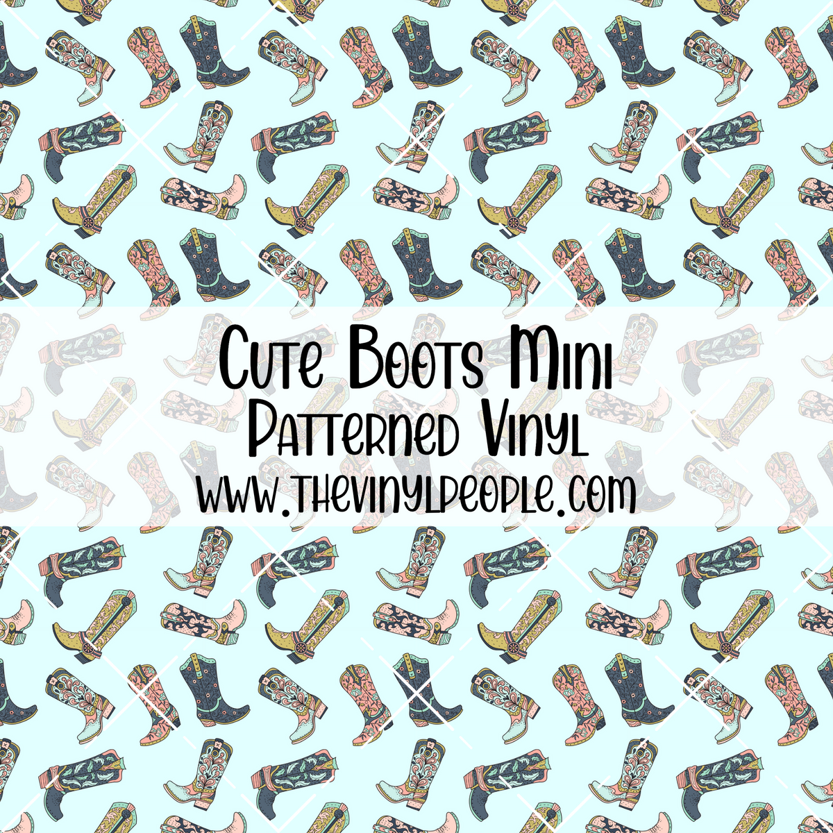 Boot Toe Pattern Pvc Cute Boots Patterned Vinyl – TheVinylPeople