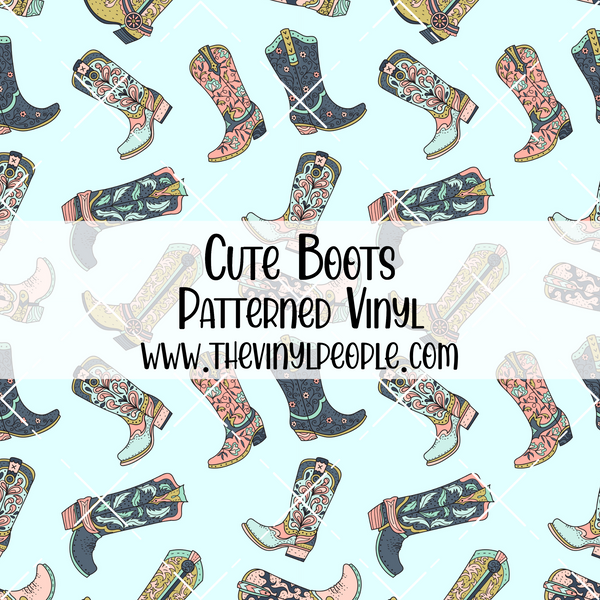 Cute Boots Patterned Vinyl