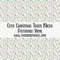 Cute Christmas Trees Patterned Vinyl