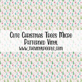 Cute Christmas Trees Patterned Vinyl