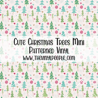 Cute Christmas Trees Patterned Vinyl