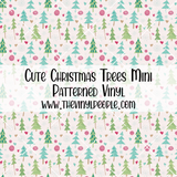Cute Christmas Trees Patterned Vinyl