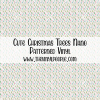 Cute Christmas Trees Patterned Vinyl