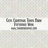 Cute Christmas Trees Patterned Vinyl